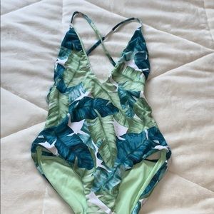 Fashion Nova Open Back One Piece Bathing Suit